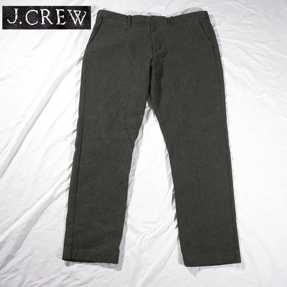 J.Crew 770 Straight Stretch Chino Pants Green 38x32